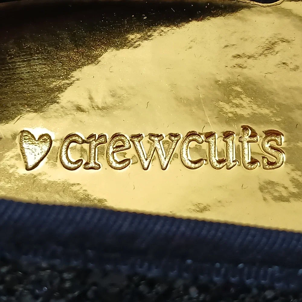 Crewcuts Glitter Mary Jane Ballet Flats Girls Navy Blue Sparkly Bow